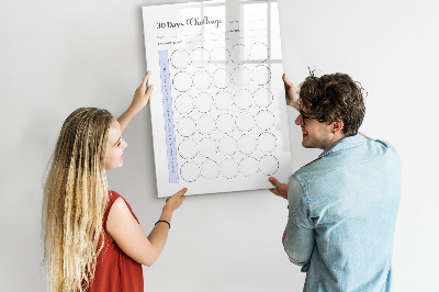 Glass dry erase board magnetic 30-day challenge
