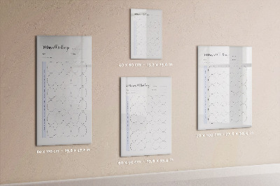 Glass dry erase board magnetic 30-day challenge