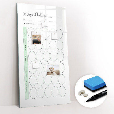 Magnetic marker board 30 Day Planner days