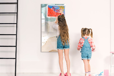 Glass dry erase board magnetic Soft Feathers