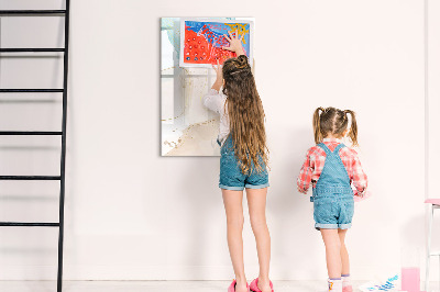 Glass dry erase board magnetic Soft Feathers