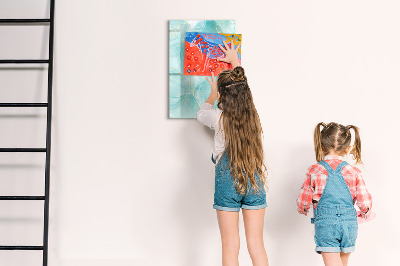 Magnetic marker board Pastel Stains