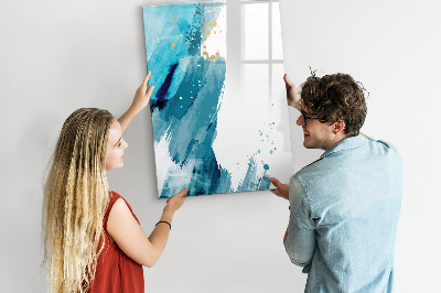 Glass dry erase board magnetic Marble Abstraction