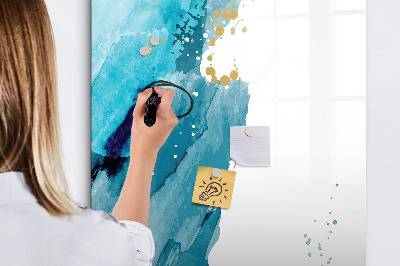 Glass dry erase board magnetic Marble Abstraction