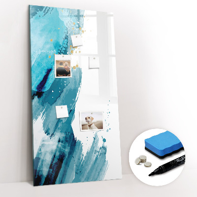 Glass dry erase board magnetic Marble Abstraction