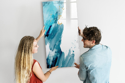 Glass dry erase board magnetic Marble Abstraction