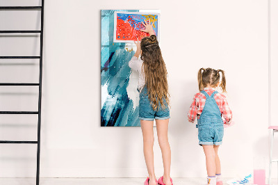 Glass dry erase board magnetic Marble Abstraction