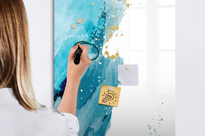 Glass dry erase board magnetic Marble Abstraction