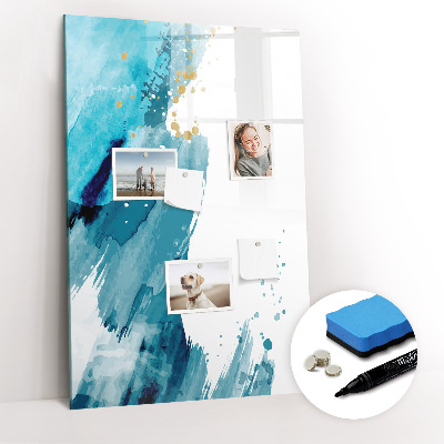 Glass dry erase board magnetic Marble Abstraction