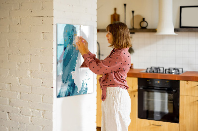 Glass dry erase board magnetic Marble Abstraction