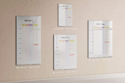 Glass dry erase board magnetic Meal Planner