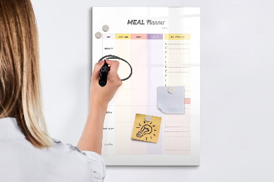 Magnetic board for drawing Meal Planner