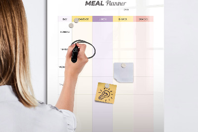 Magnetic board for writing Meal Planner