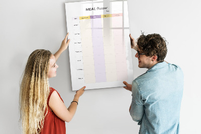 Magnetic board for writing Meal Planner