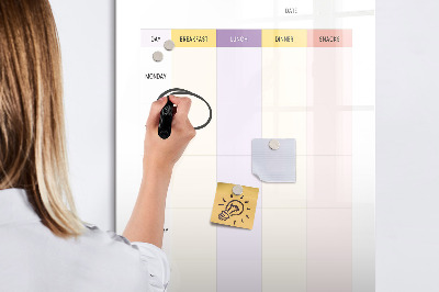 Magnetic marker board Meal Planner