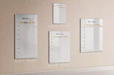 Magnetic board for writing Meal Planner