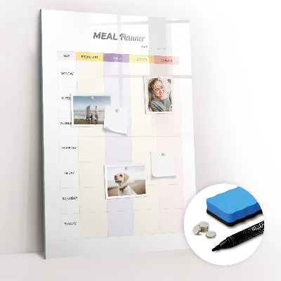 Magnetic board for writing Meal Planner