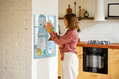 Glass dry erase board magnetic Weekly Planner