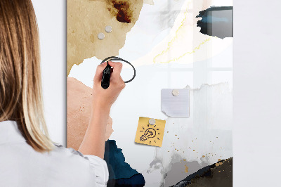 Glass dry erase board magnetic Summer Flower