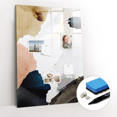 Glass dry erase board magnetic Summer Flower