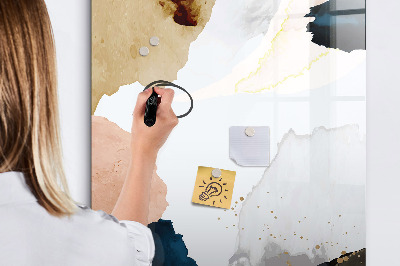 Glass dry erase board magnetic Summer Flower