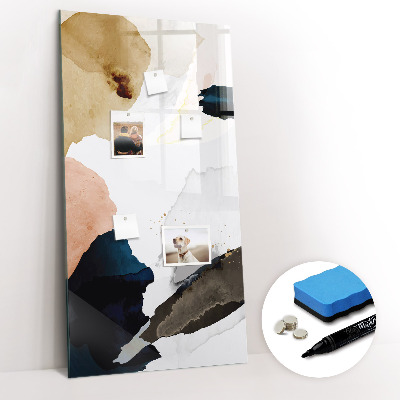 Glass dry erase board magnetic Summer Flower