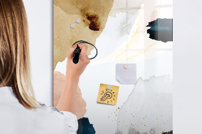 Glass dry erase board magnetic Summer Flower