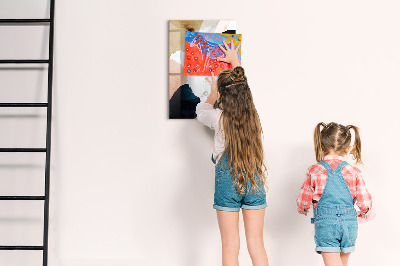 Magnetic board for writing Summer Flower