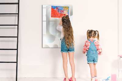 Glass dry erase board magnetic Leaf Texture