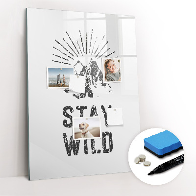 Glass dry erase board magnetic Pink Marble