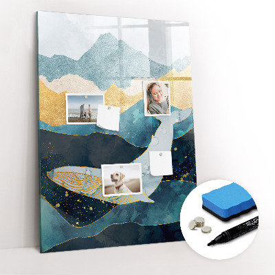 Glass dry erase board magnetic Watercolor Plants