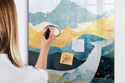 Glass dry erase board magnetic Watercolor Plants