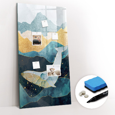 Glass dry erase board magnetic Watercolor Plants