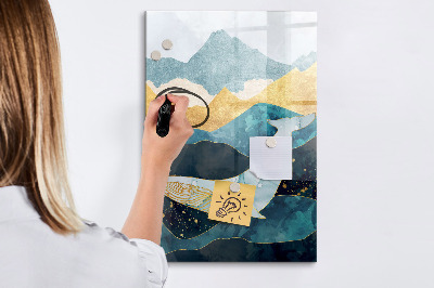 Glass dry erase board magnetic Watercolor Plants