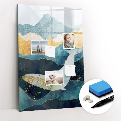 Glass dry erase board magnetic Watercolor Plants