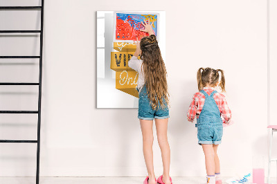 Glass dry erase board magnetic Plant Shoot Leaves