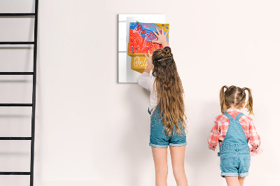 Glass dry erase board magnetic Plant Shoot Leaves