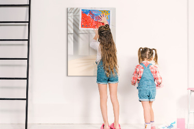 Glass dry erase board magnetic Vegetables on Wood