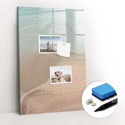 Glass dry erase board magnetic Colorful Marble
