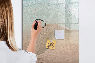 Glass dry erase board magnetic Colorful Marble