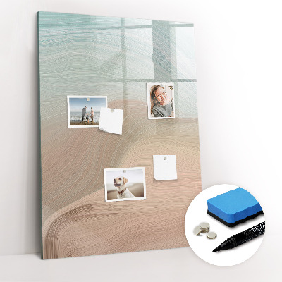 Glass dry erase board magnetic Colorful Marble