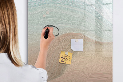 Glass dry erase board magnetic Colorful Marble