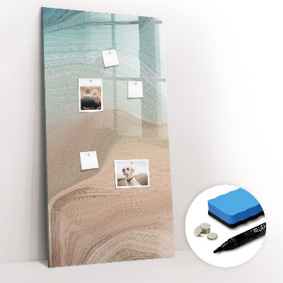 Glass dry erase board magnetic Colorful Marble
