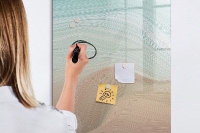 Glass dry erase board magnetic Colorful Marble