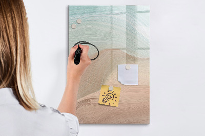 Glass dry erase board magnetic Colorful Marble