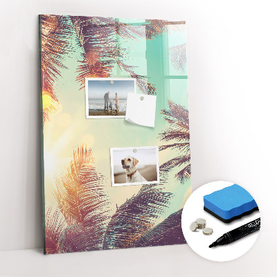 Glass dry erase board magnetic Peony Flowers