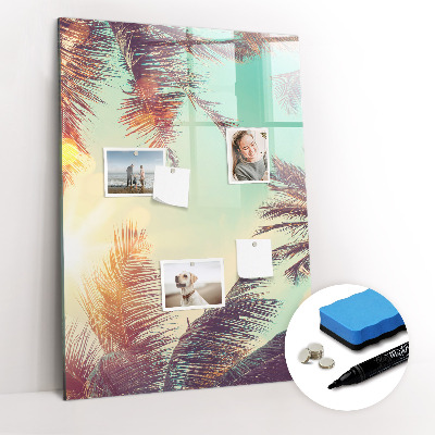Glass dry erase board magnetic Peony Flowers