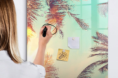 Glass dry erase board magnetic Peony Flowers
