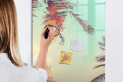 Glass dry erase board magnetic Peony Flowers