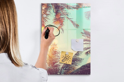 Glass dry erase board magnetic Peony Flowers